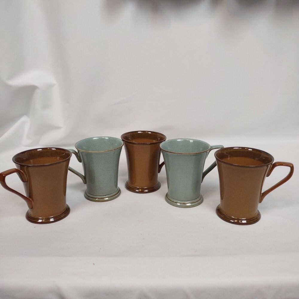 Prairie by Interiors Indonesia " Adobe Red" & Turquoise Coffee Mug Set of 5